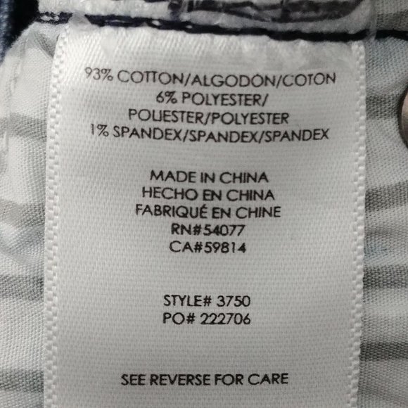 Cabi Straight Blue Jeans 3750 Tuxedo Side Stripe Distressed Women's Size… - Picture 12 of 13